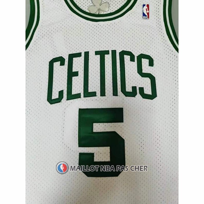 Maillot Boston Celtics Kevin Garnett NO 5 Mitchell & Ness 2007-08 Blanc